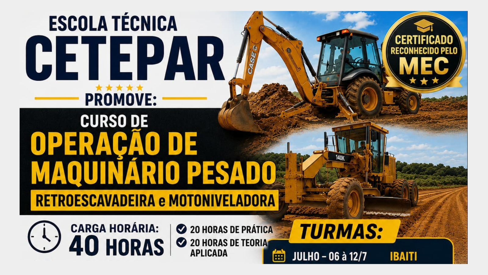 Curso Operador de Máquinas Pesadas